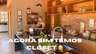 AGORA SIM TEMOS CLOSET 🧥👚👗🧣👔👖/ ROTINA NO NOSSO PARAÍSO!!