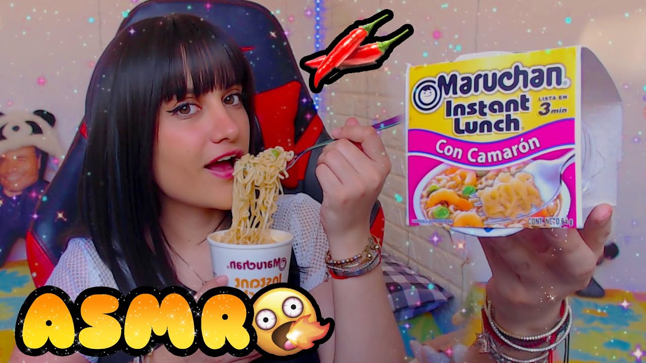 ASMR en Español 👅🌶Comiendo MARUCHAN SUPER PICOSA 