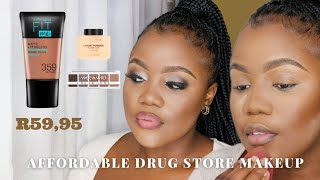 AFFORDABLE  DRUGSTORE MAKEUP TUTORIAL FOR BEGINNERS| FOR R100 AND LESS!!|SOUTH AFRICAN YOUTUBER