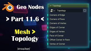 [11.6] ⇒ Geo Nodes → Mesh → Topology Explained