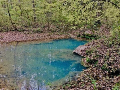 Crockford Pigeon Mountain WMA blue hole below Ellison's Fantastic Pit Cave in Georgia