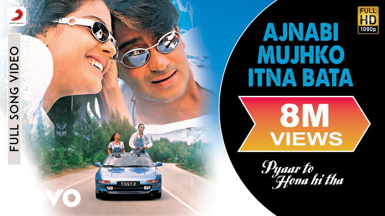 Download Ajnabi Mujhko Itna Bata Full Video - Pyaar To Hona Hi Tha|Kajol, Ajay|Asha Bhosle,Udit N
