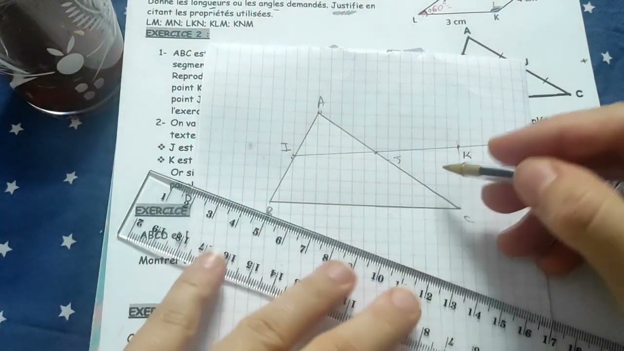تصحيح امتحان الرياضيات parallélogramme+ مراجعة عامة