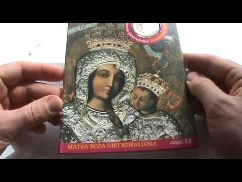 Польша Набор жетонов Иконы Божья Матерь в капсулах с сертификатами ...