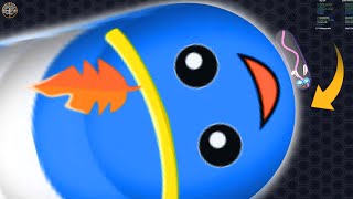 Wormate.io Invisible Trolling Biggest Worm With Shortest Worms /Best Trolling Wormateio Gameplay ! screenshot 5