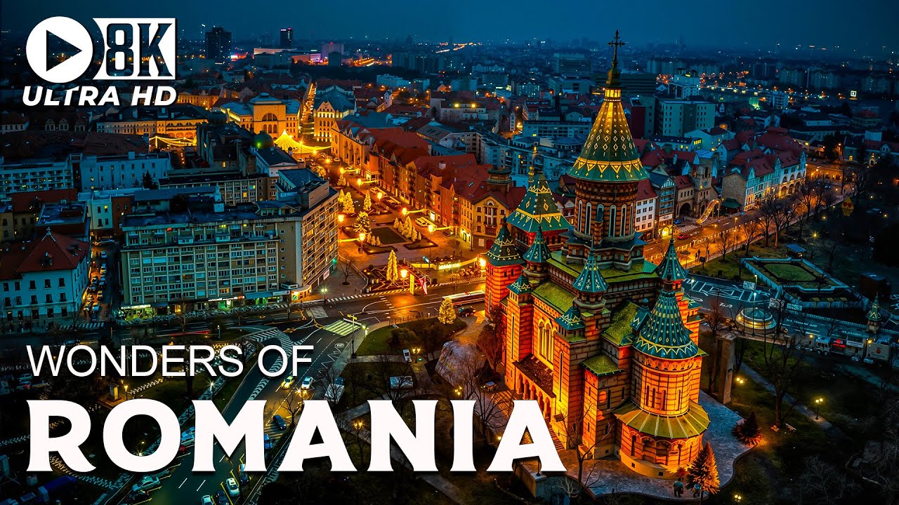 Wonders of Romania Night – Transylvania Castle, Milky Way & Carpathian Mountains – 8K Travel Video