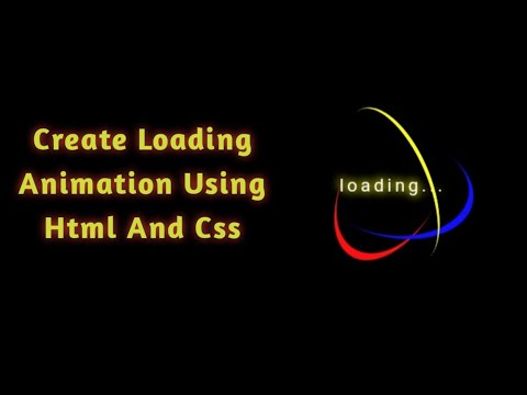Create Loading Animation Using Html And Css - YouTube