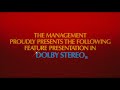 Dolby stereo  the management proudly presents cinema concepts 35mm film scan