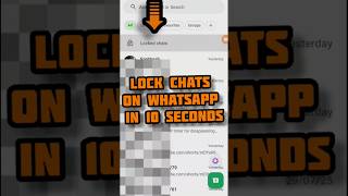 🔒 Lock your WhatsApp chats secretly 😱🔥Try this hidden privacy feature 🚀#WhatsApp #TechTricks #Shorts