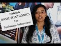 Basic Electronics introduction for technical interviews
