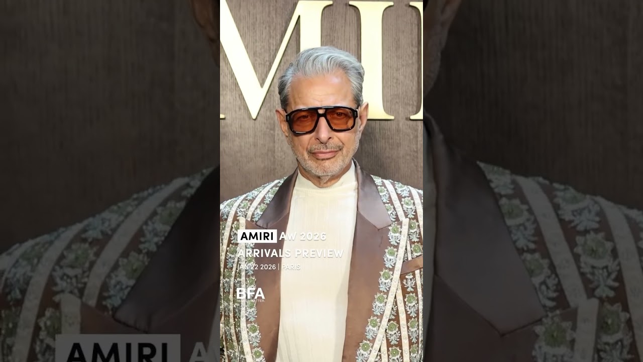 Jeff Goldblum and Emilie Goldblum at Amiri AW26