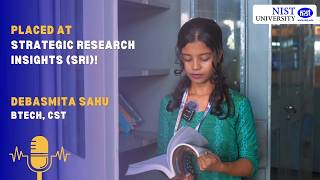 Placement Success Story | Dabasmita Sahu (CST 2022) Joins SRI | NIST University