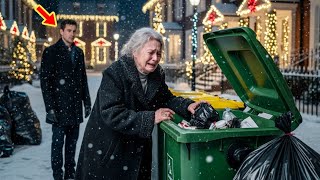 Single dad helps elderly woman searching trash on christmas eve—and the truth left him stunned