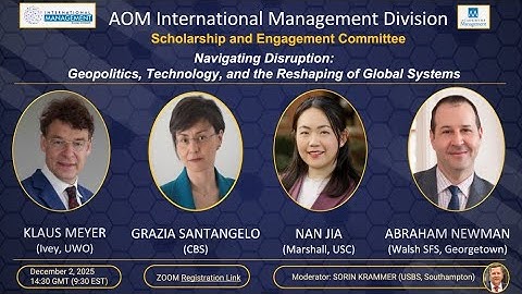 Navigating Disruption: Geopolitics, Technology, and the Reshaping of Global Systems IM Division