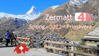 🇨🇭 SWITZERLAND - Suiza - ZERMATT - PART 8 - MONTREUX -Walking Tour beautiful villages- hermosos - 4k