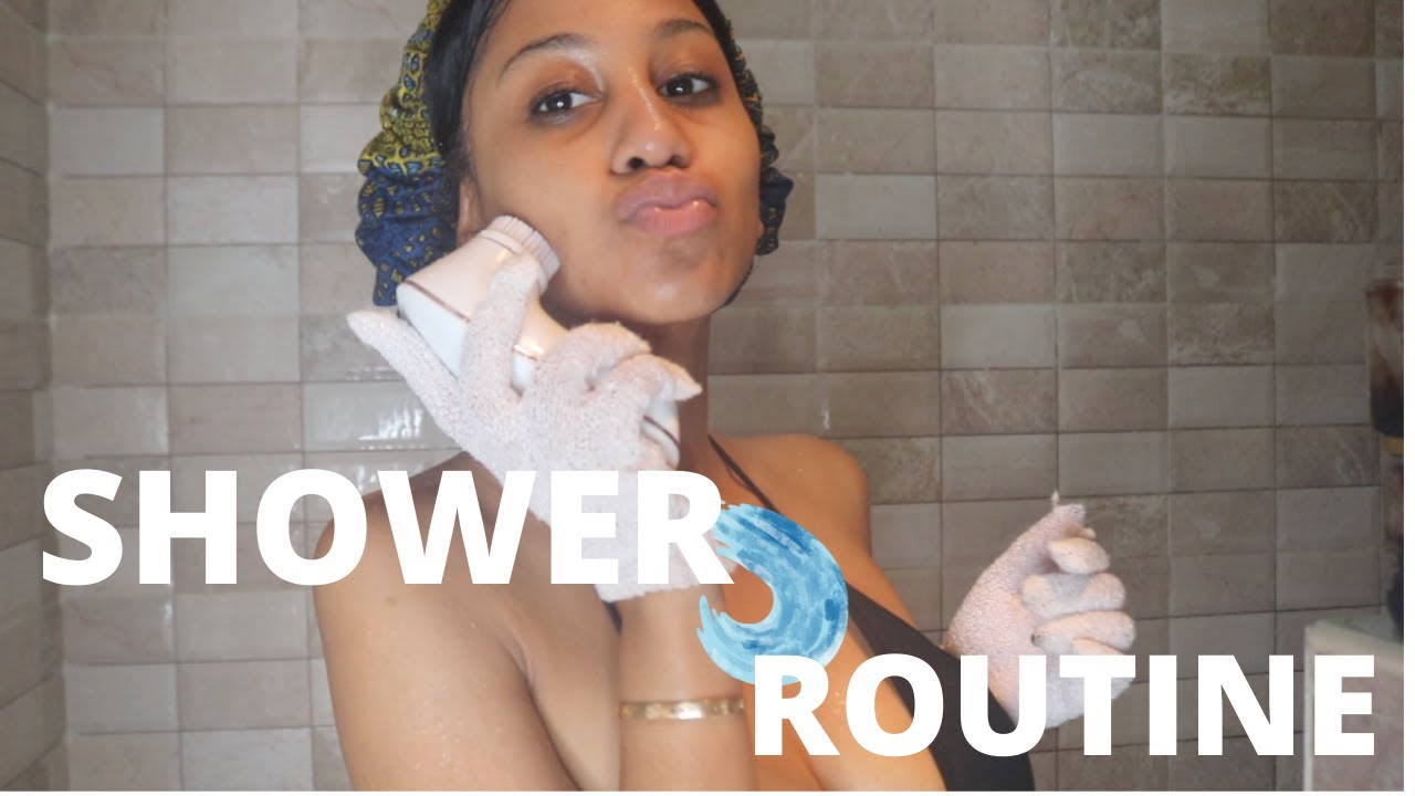 EXFOLIATING SHOWER ROUTINE SMOOTH GLOWING SKIN - YouTube