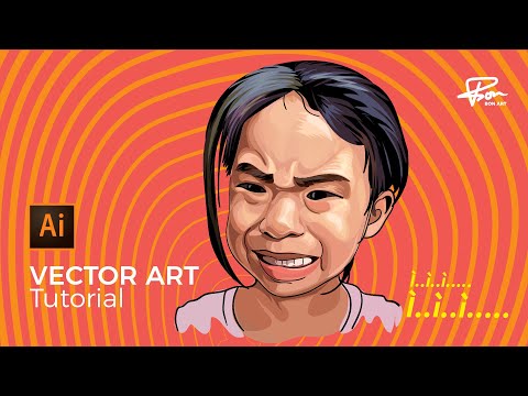 Hướng dẫn vẽ hình chân dung bằng illustrator (vector Art Tutorial) | BonART