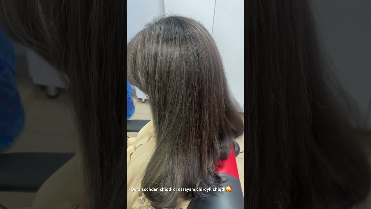 Soch rang chiqarish: qora sochdan chiqib sochlarini rosayam chiroyli qiberdik