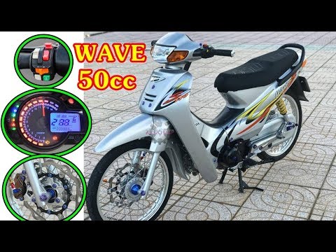 Xe độ đẹp - Wave 50cc độ kiểng của học sinh lên đồ chơi banh nóc - XanhThai