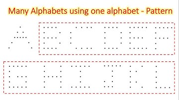 Patterns | Part 6 | Alphabets | Different alphabets using one alphabet