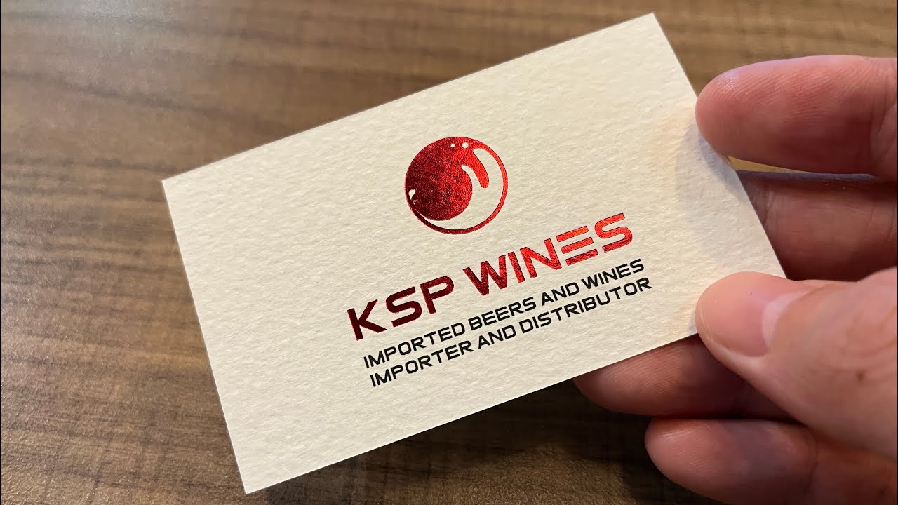 Red Foil Business Cards Printed on Premium White Textured Paper - Online Printing Services