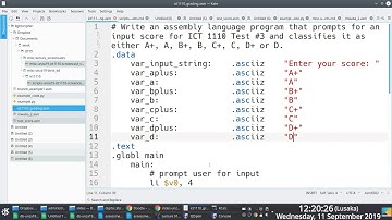[Illustration] MIPS Assembly Language: Interactive Grade Classification Using Conditional Branching