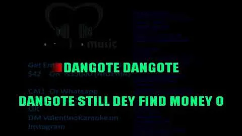 Burna Boy Dangote karaoke