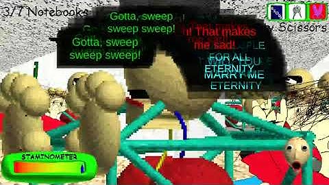 6 minutes of me messing around with a mod menu in Baldi