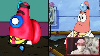 HELP!!! SpongeBob Removing A Splinter In Among Us