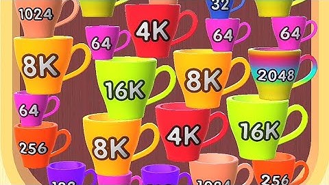 LEVEL UP 2048 CUPS MERGE #androidgames #gaming #iosgames #cool #new #best #challenge