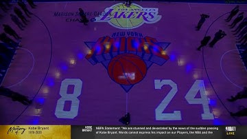 24 seconds of silence for Kobe Bryant at Madison Square Garden 🙏