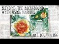 Blending the background when using Napkins | Art Journaling