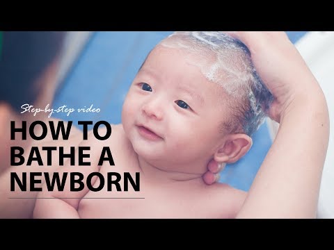 Bathing a Newborn Baby (with Umbilical Cord): Step-by-step Video 