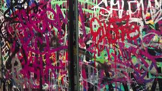 RIP Excessively Vandalized but Artsy Dover Hydraulic Elevator @ Amoeba Records, Los Angeles, CA