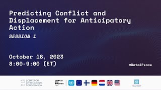 Predicting Conflict and Displacement for Anticipatory Action