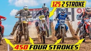 125cc Young Gun makes Incredible Comeback vs 450 4 Strokes! Full Race