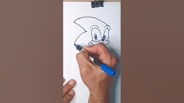 Drawing kids learn How to draw a sonic cartoon character easily #kids #cartoon #art #gaming رسم سهل