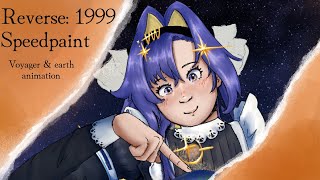 Voyager & earth | Reverse: 1999 Speedpaint