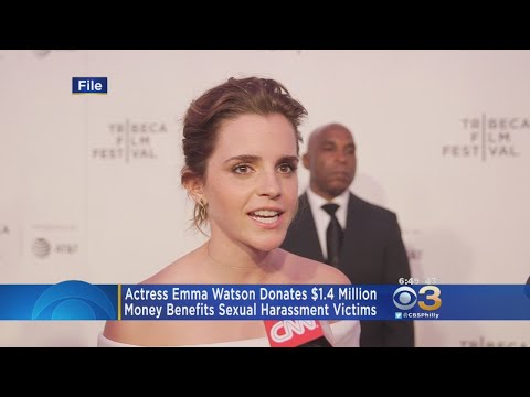 Video: Emma Watson piešķir 1,4 miljonus dolāru, lai segtu seksuālās uzmākšanās upurus