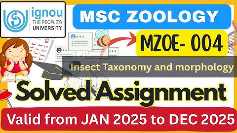 📣MZOE-004✓SOLVED ASSIGNMENT LATEST 2025 🔥MSC ZOOLOGY IGNOU🎯#ignou #msczoology #solvedassignment 