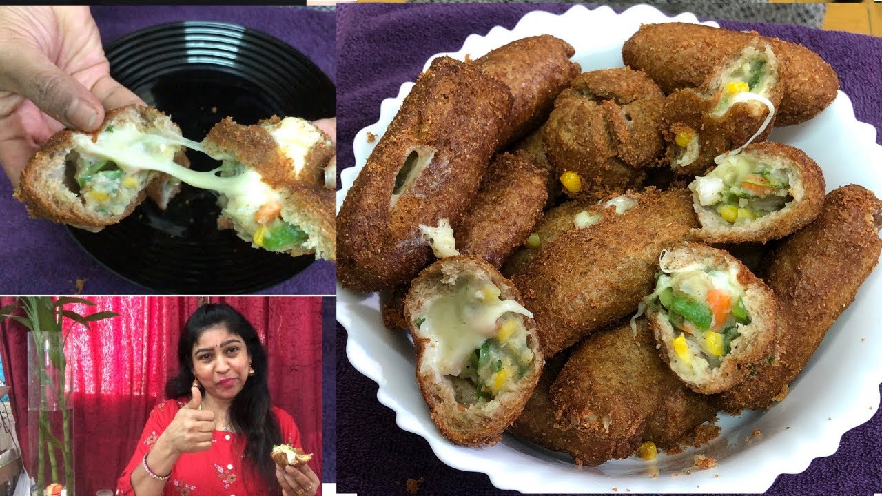 Brown bread potato cheese rolls.crispy and soft super tasty please try