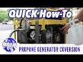 CONVERT YOUR GENERATOR TO PROPANE - (QUICK HOW-TO VERSION)