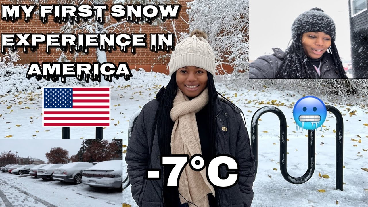 Nigerian International Student Sees Snow For The First Time!!! | North Dakota | Winter Is Here❄️