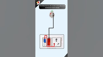 How to wire 16A MCB switch with Indicator and Socket | Extension Board Wiring #shorts #youtubeshorts