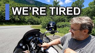 Motorcycle camping and Detours along the Blue Ridge Parkway can just wear you out