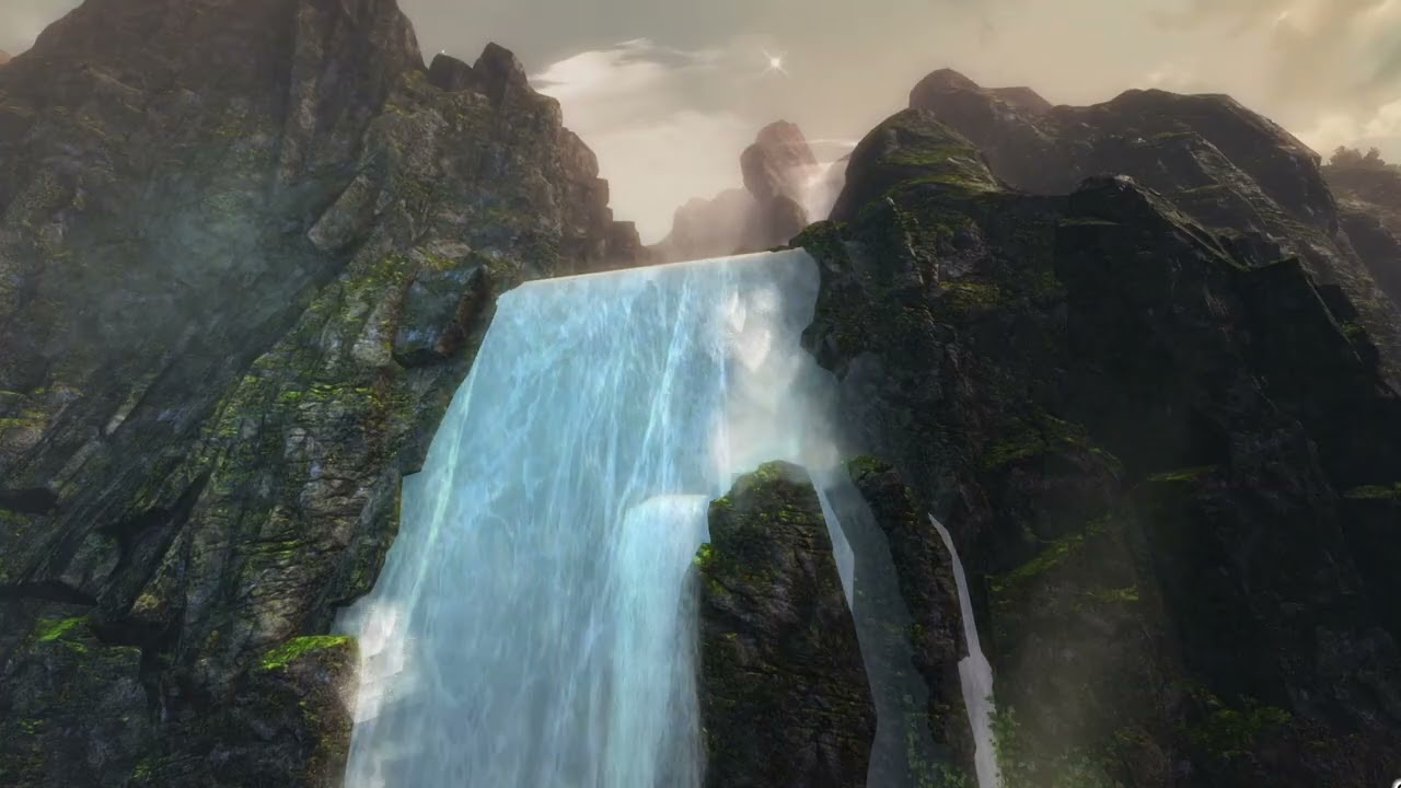 ASMR | Comforting talk by a waterfall | GW2