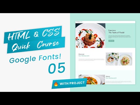 HTML CSS Quick Course 05 | Google Fonts [Complete course for beginners🔥]