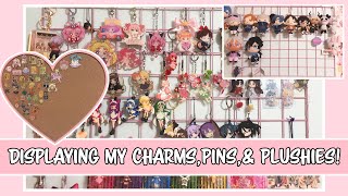 Displaying My Anime Charms, Pins, and Plushies!