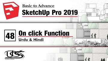 Sketchup Pro for Beginners | On Click Functions | Sketchup in Urdu & Hindi Basic Course