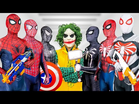   Spiderman In Real Life 1 TEAM SPIDER MAN Vs BAD GUY TEAM Joker Creation Zombie Live Action